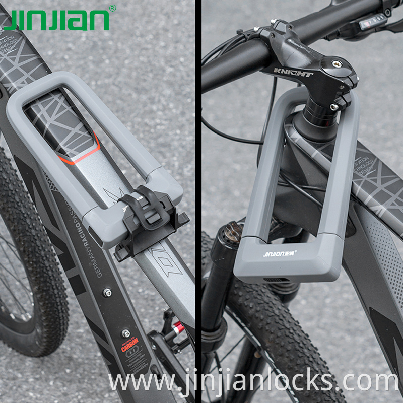 silicone covered Bike Locks Heavy Duty Anti Theft, 12MM Heavy Duty Bicycle U Lock with Mounting Bracket U Lock Bike for Bik